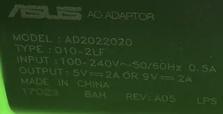 Оригінальний блок живлення Asus для планшета та смартфона AD2022020 (швидке заряджання), мініатюра 2