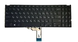Клавіатура з підсвіткою для Asus Vivobook X512 X512D X512DA X512F X512FA X512UA X512UB (RU Black), мініатюра 1