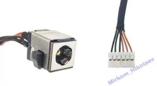 Роз'єм гніздо живлення Asus K55N K55VD K55VM R500V U57 Q500A, мініатюра 2