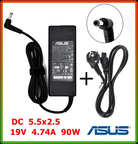 Блок живлення до ноутбука Asus 19V 4.74 A 90W (DC 5.5*2.5) + мережевий кабель