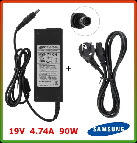 Блок живлення до ноутбука Samsung 19V 4.74 A 90W (DC 5.5*3.0) + кабель живлення