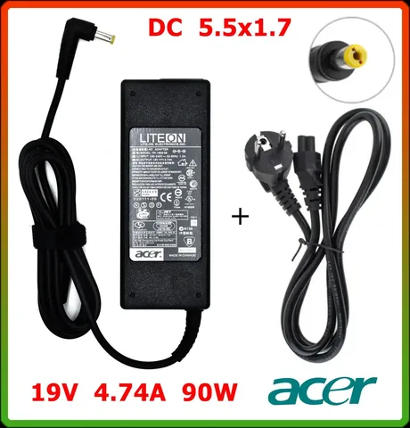 Блок живлення до ноутбука Acer 19V 4.74 A 90W (DC 5.5*1.7) + кабель живлення