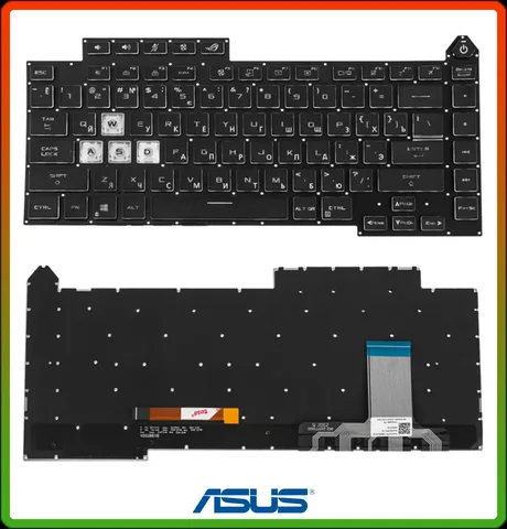Клавіатура для ASUS Asus ROG Strix G15 G513, G513IR, G513QC, G513QE, G513RC, G513QM, G513QY з підсвіткою