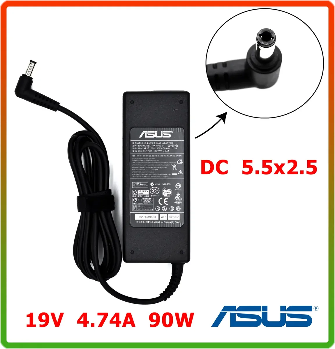 Блок живлення до ноутбука Asus 19V 4.74A 90W (DC 5.5*2.5)