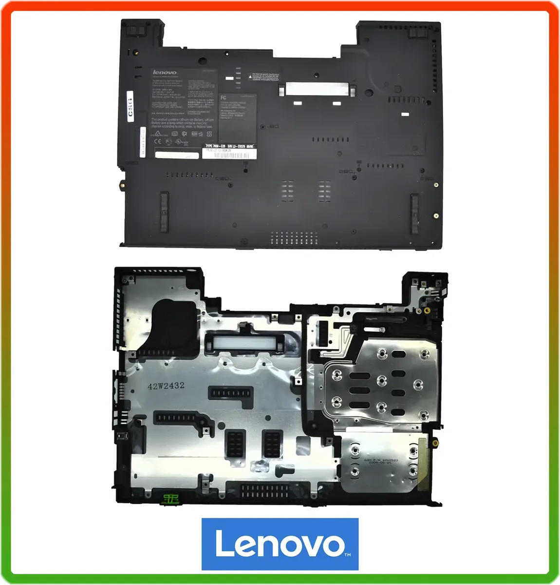 Нижня частина корпусу Lenovo ThinkPad T60 14.1" (низький корпус, низ, піддон, корито)