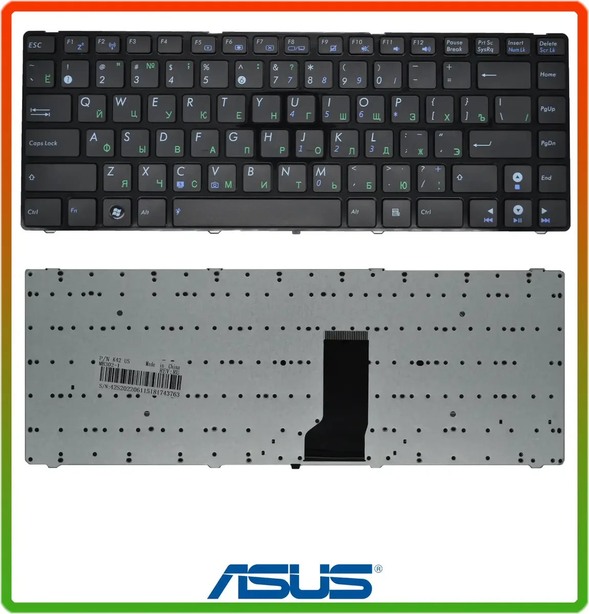Клавіатура Asus K42D K42Dr K42Dy K42F U30 U30Jc U30Sd U36 UL41 X44L X44LY X44H X44C X44HR