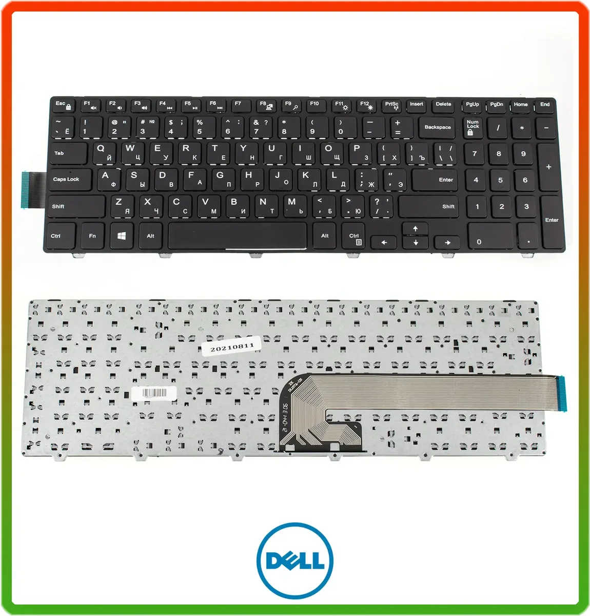 Клавиатура Dell Inspiron P26E, P40F, P39F, 5558, 3551, 3541, 3542, 5559, 5552, 5748, 5545, 3558, 5555, 5551