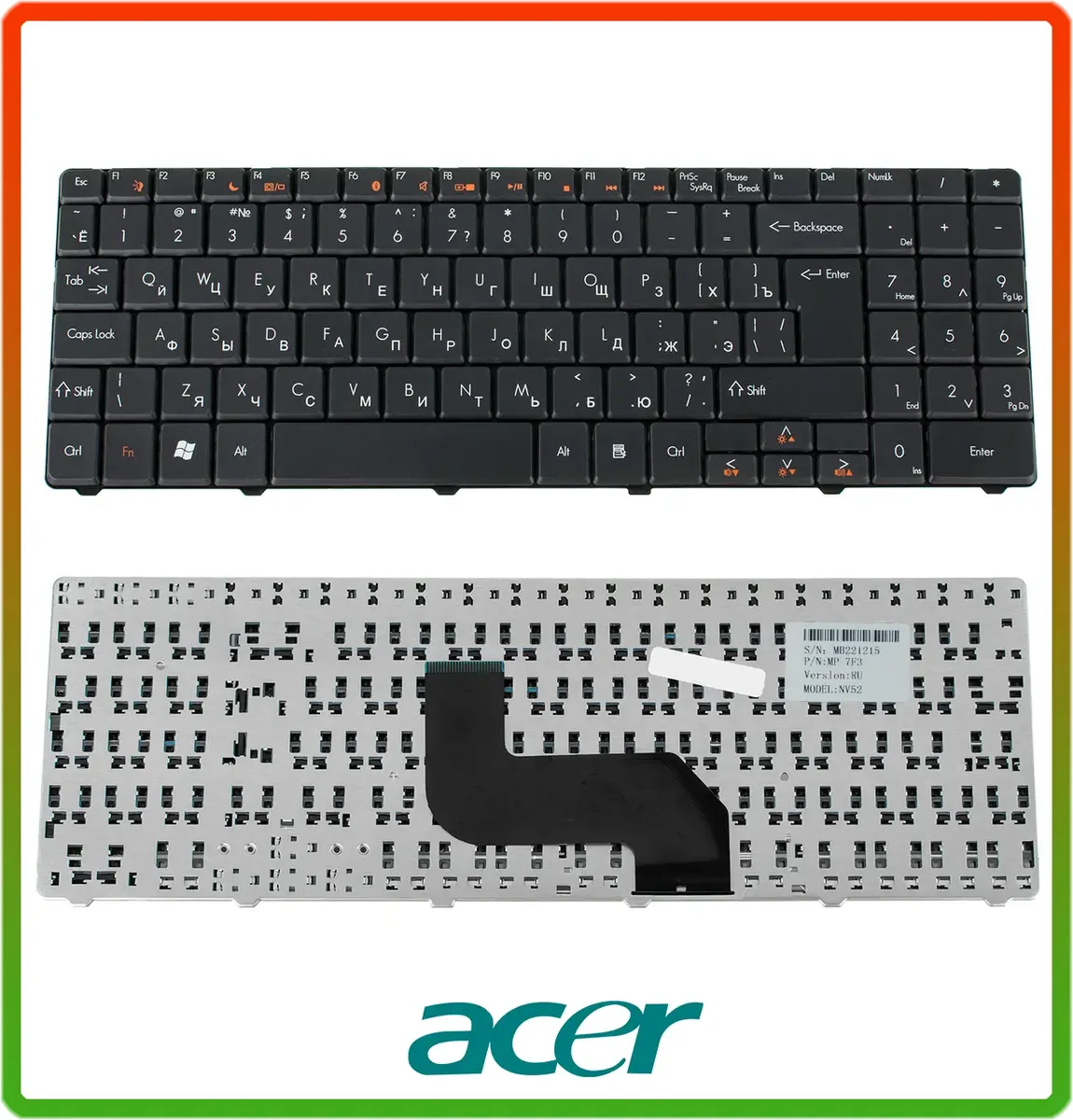 Клавіатура ACER Gateway NV52 NV53 NV54 NV56 NV58