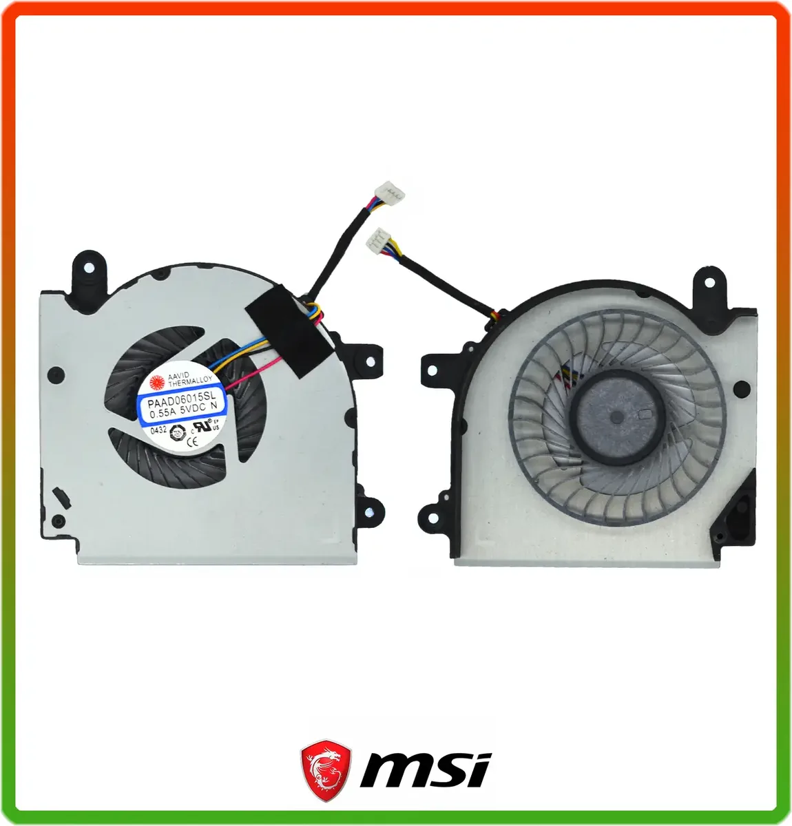 Оригінальний вентилятор (кулер) для MSI GF75, MS-17F3, 8RC (GPU PAAD06015SL)