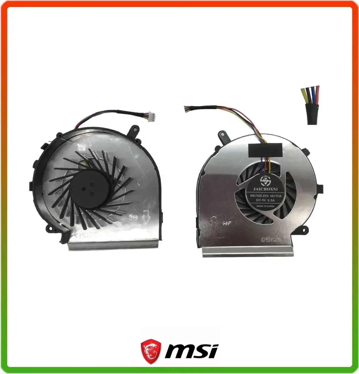 Вентилятор (кулер) для ноутбука MSI GE62, GE72, PE60, CPU (PAAD06015SL-N303) 4pin!
