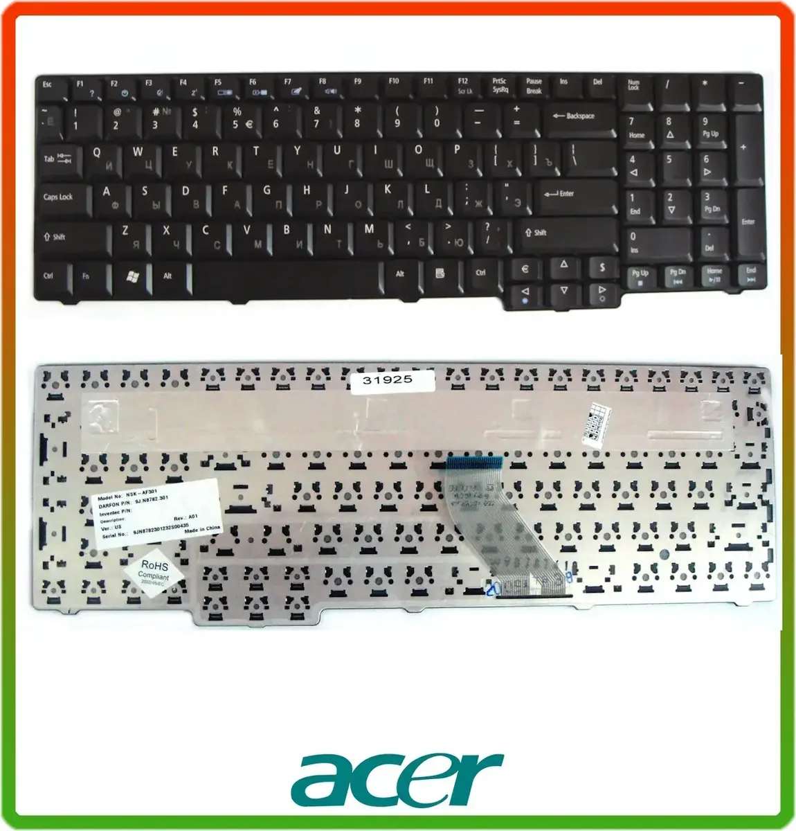 Клавіатура ACER Extensa 5235 5635G 5635Z 7620 7620G