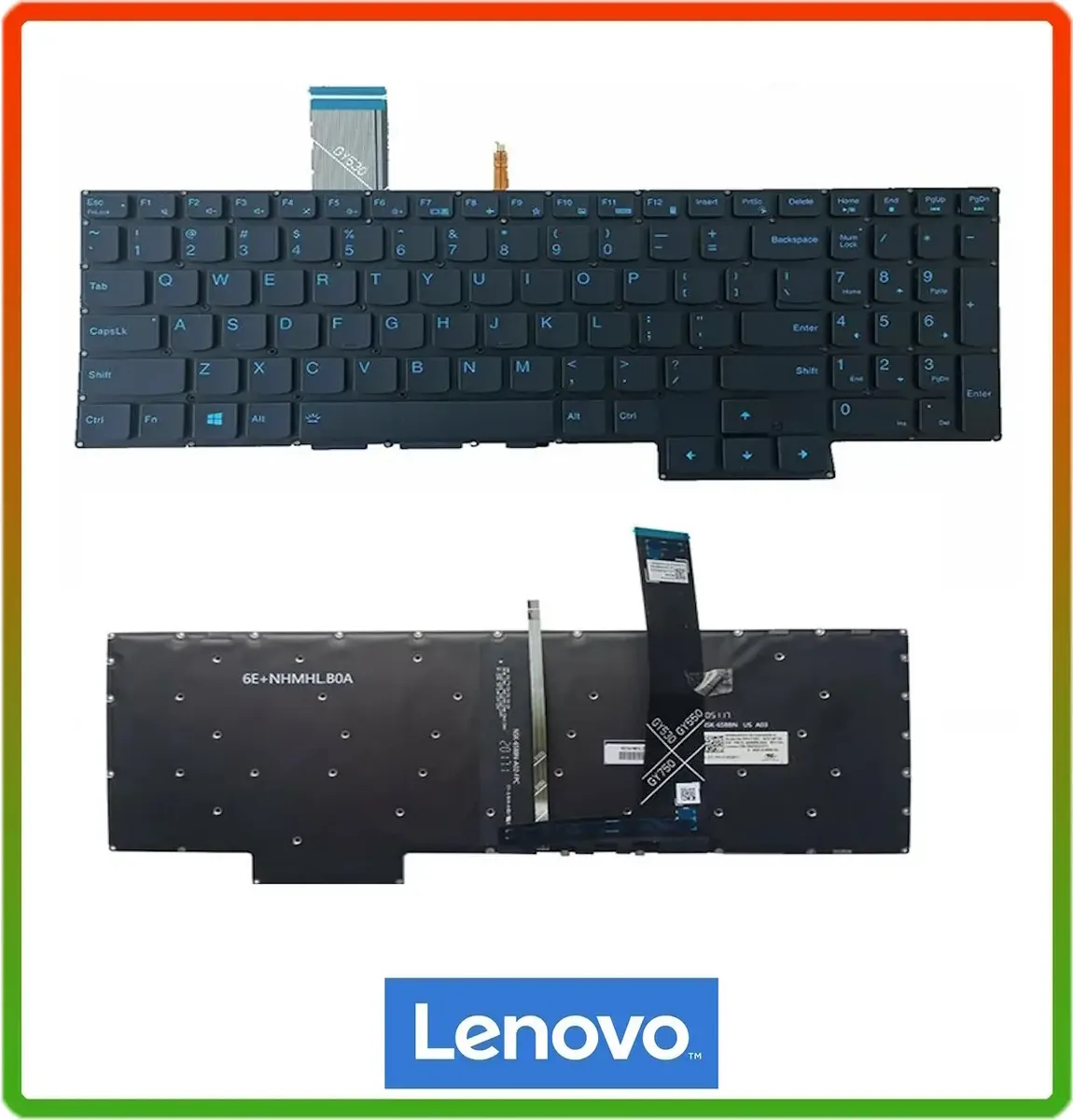 Клавіатура для ноутбука Lenovo Legion 5-15, IdeaPad Gaming 3-15 series (ENG, з блакитною підсвіткою)
