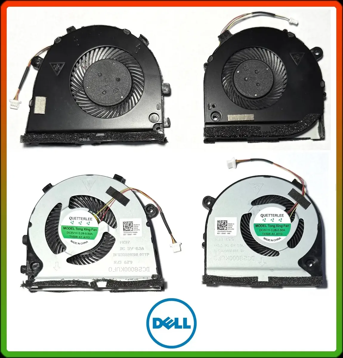 Вентилятори для ноутбука Dell Inspiron G3-3579, G3-3779, G5-5587 series, правый + левый
