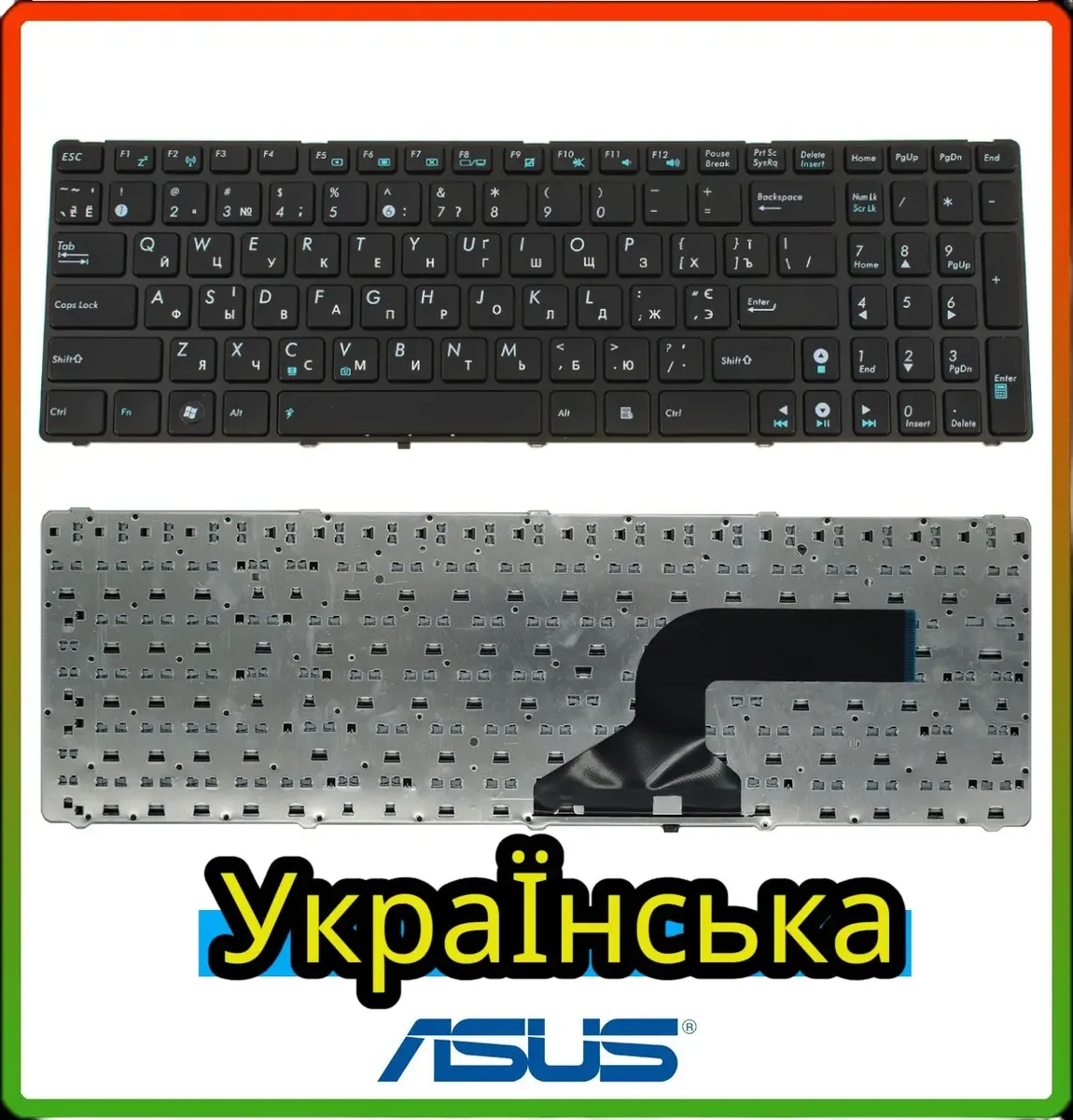 Клавіатура Asus K53E K53Sc K53Sd K53Sf K53Sj K53Sk K53Sm K53Sv українська розкладка