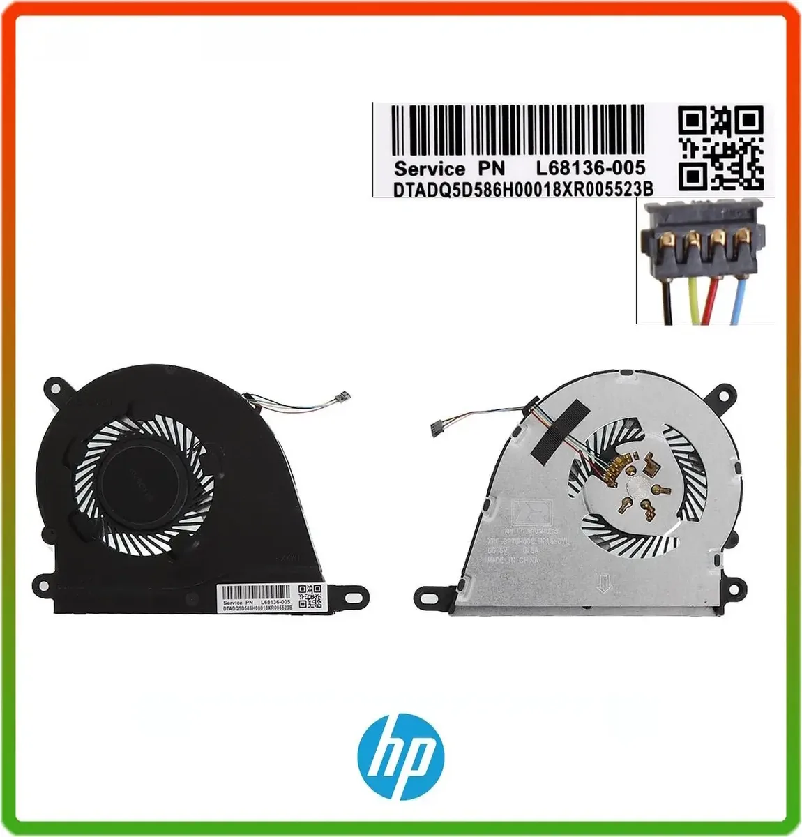 Оригінальний вентилятор (кулер) HP 14-DQ 14-FQ 15-DY 15-EF series, BAPA0805R5HY001