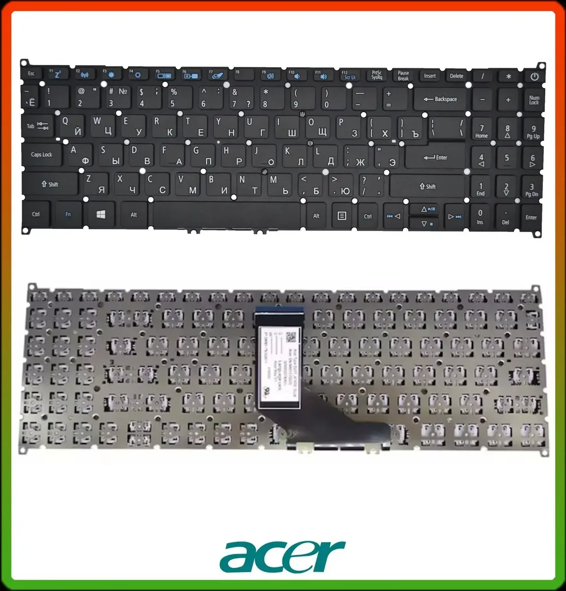 Клавиатура ACER TravelMate TMP215-53, TMP50-53, TMP215-53G, TMP215-53-7261, TMP215-53-53ZW